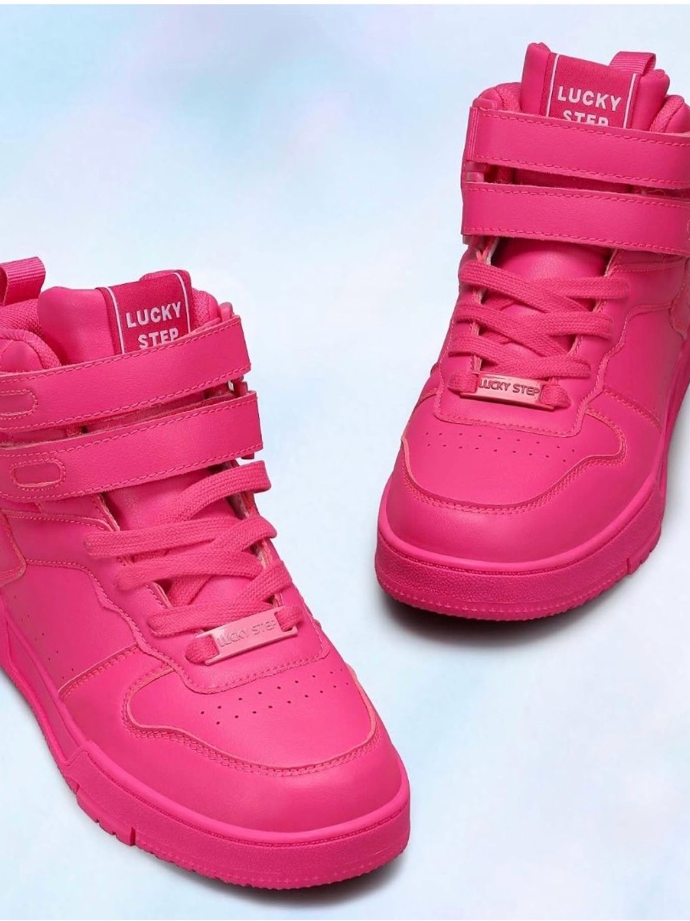 Lucky Step Hot Pink High-Top Women’s Sneakers